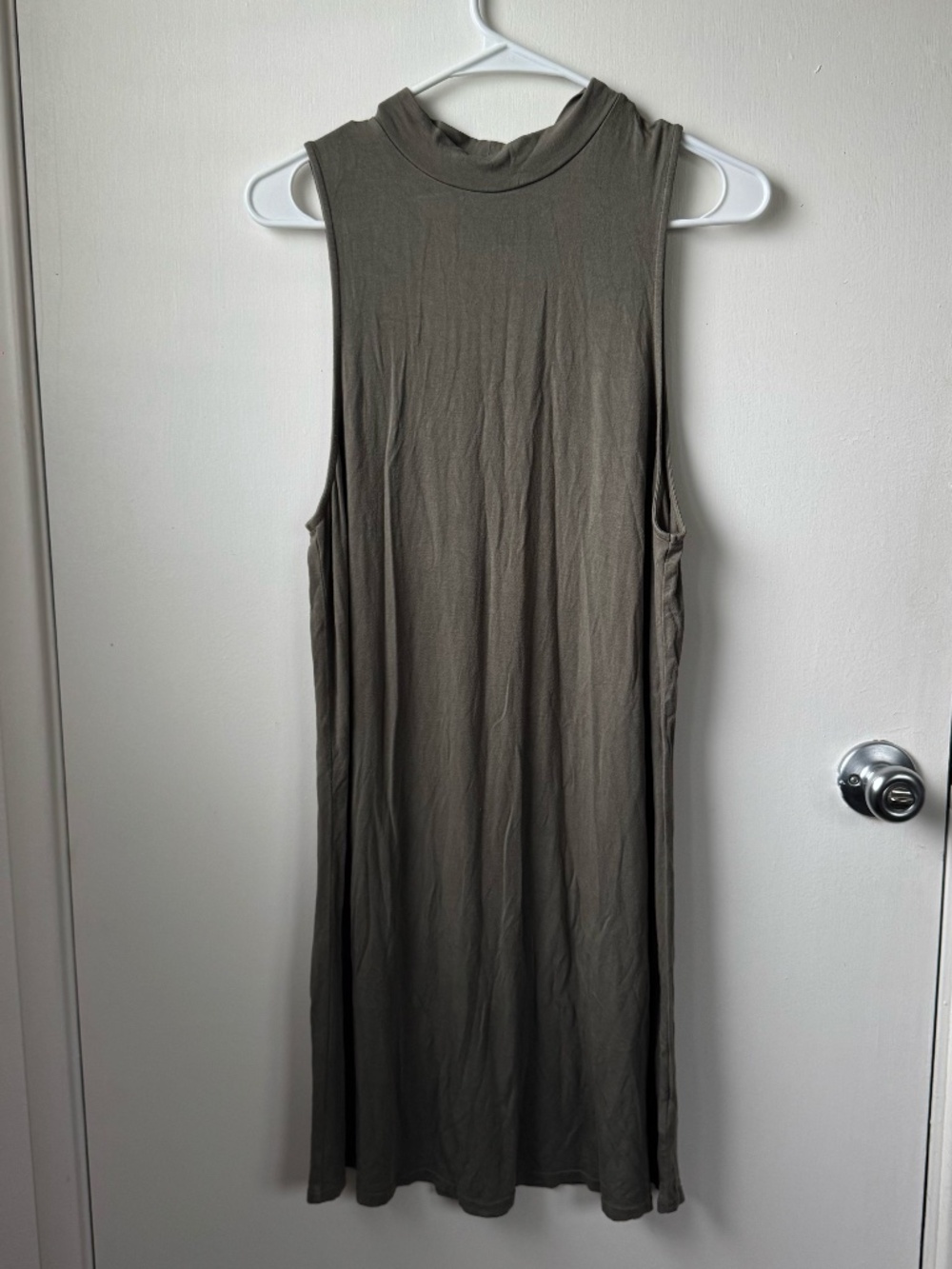 American Eagle size large high neck green dress, so soft and comfy!